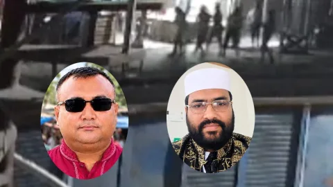 সিসিটিভি ফুটেজে ধরা পড়ল মুখোশধারী দুর্বৃত্তদের নৃশংস হামলা